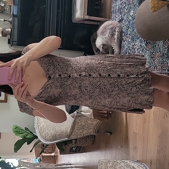 Sweetheart neckline  cheetah print dress - Picture 1 of 5